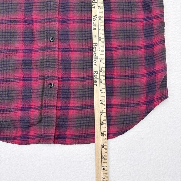 Rails Top Women’s Size Small Pink Plaid Button Front Flannel‎ Relaxed Flowy Boho - Picture 9 of 9